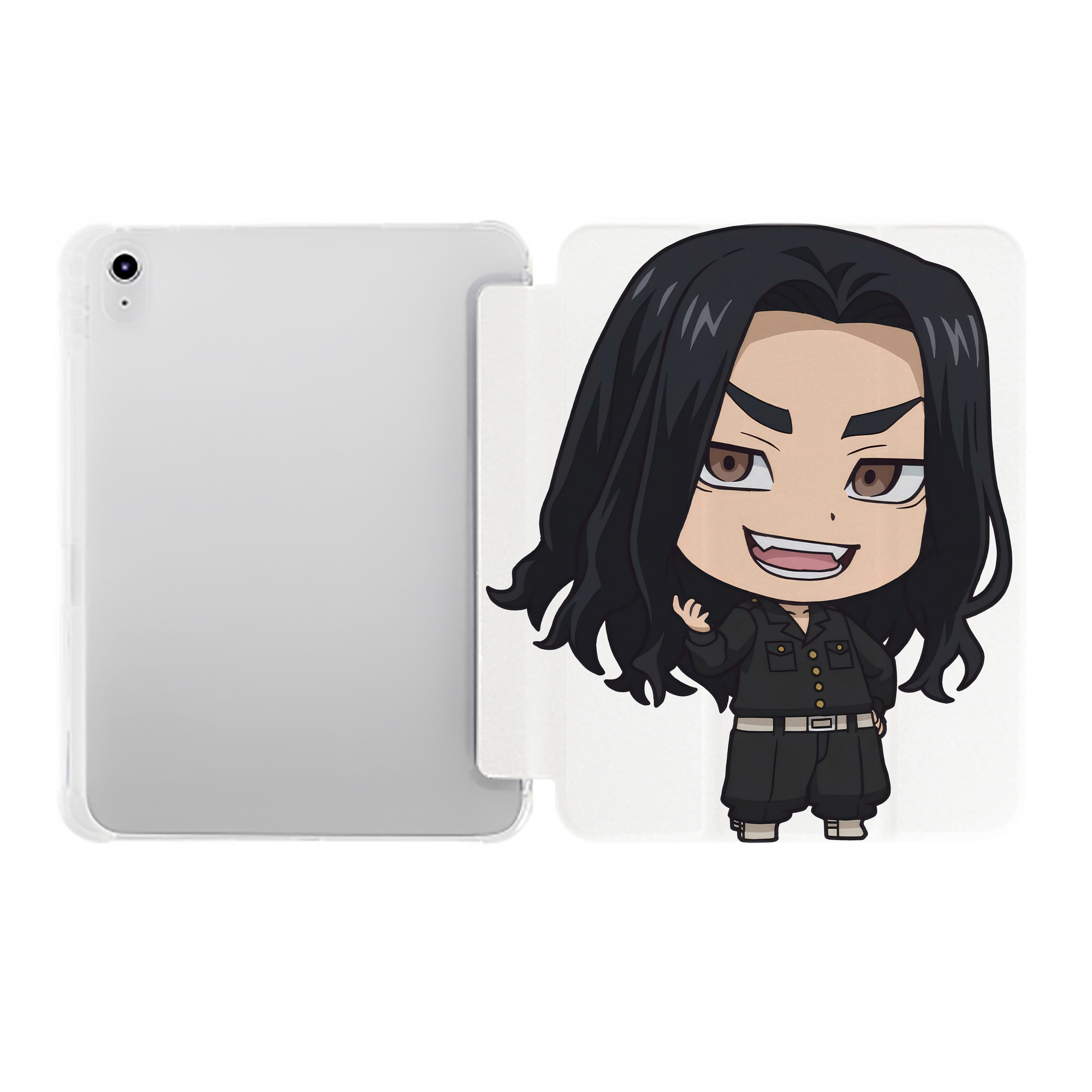（画像用） 東京リベンジャーズ Tokyo Revengers IPad ケース ペン収納付き 三つ折りスタンド PUレザー×シリコン 対応機種9.5/10.5/10.9インチ